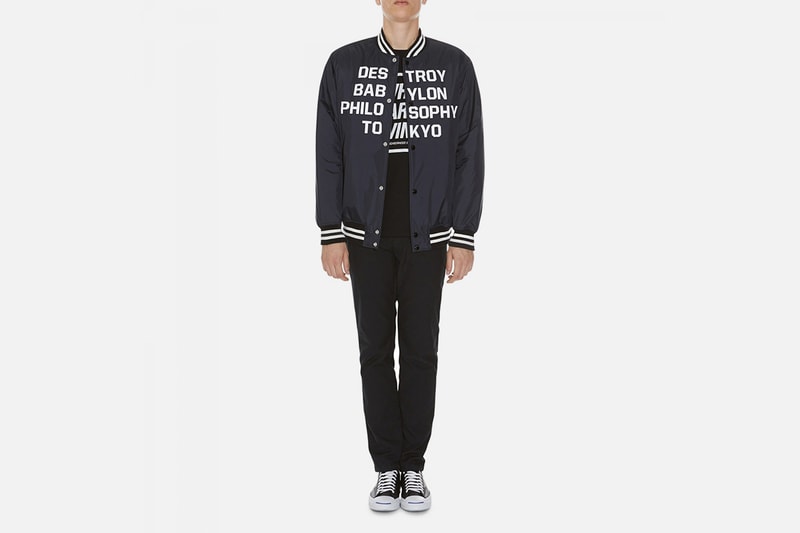 NEIGHBORHOOD x Duppies Collaborative Varsity Jacket Black and White