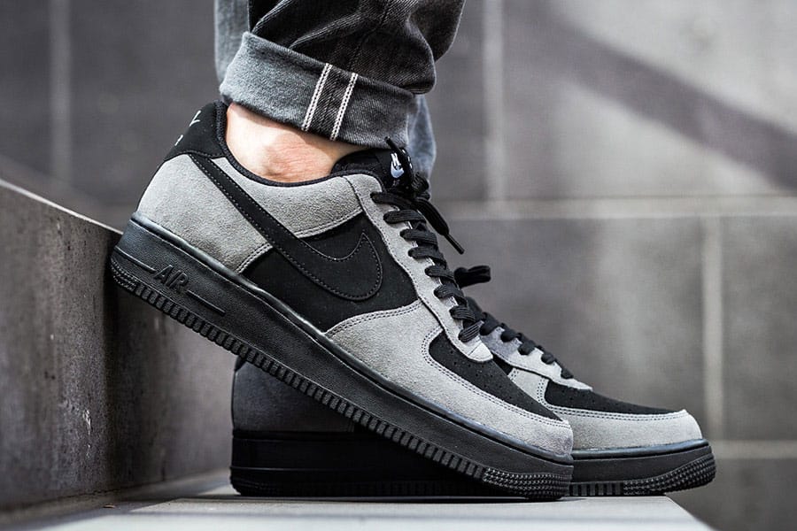 Nike Air Force Low Black and Grey Suede Hypebeast