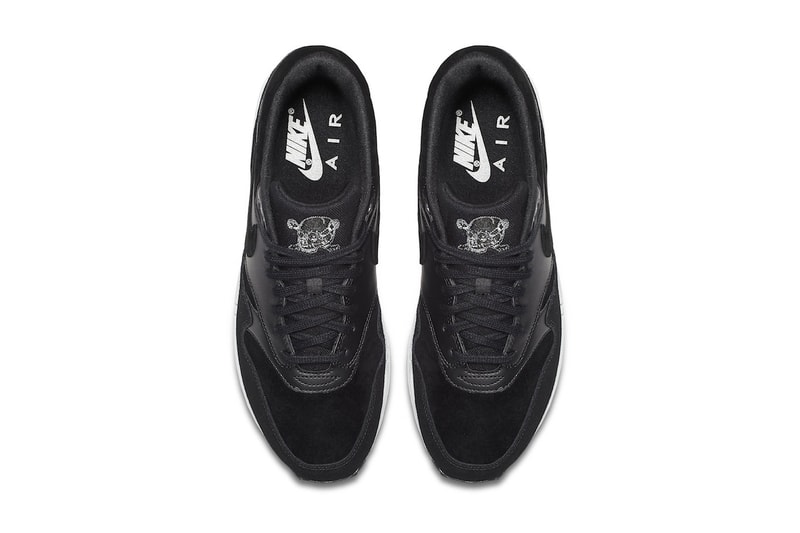Nike Air Max 1 Skulls 2017 Black Chrome white suede leather 10th Anniversary 2007 Sneakers Shoes Footwear