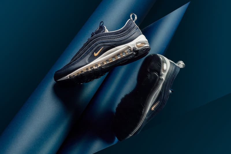 Nike Air Max 97 Midnight Navy Metallic Gold Hypebeast Nike Air Max 97 Midnight Navy Metallic Gold Hypebeast