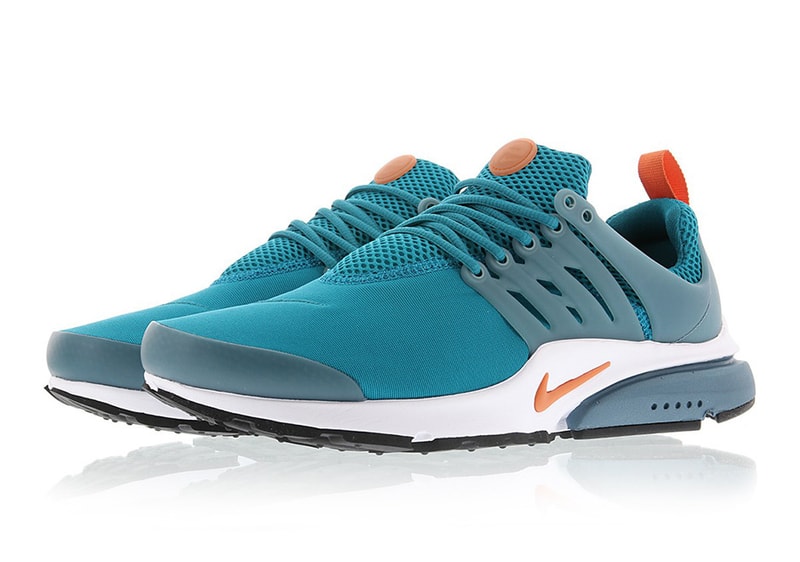 The Nike Air Presto Teal Green Orange Miami Dolphins