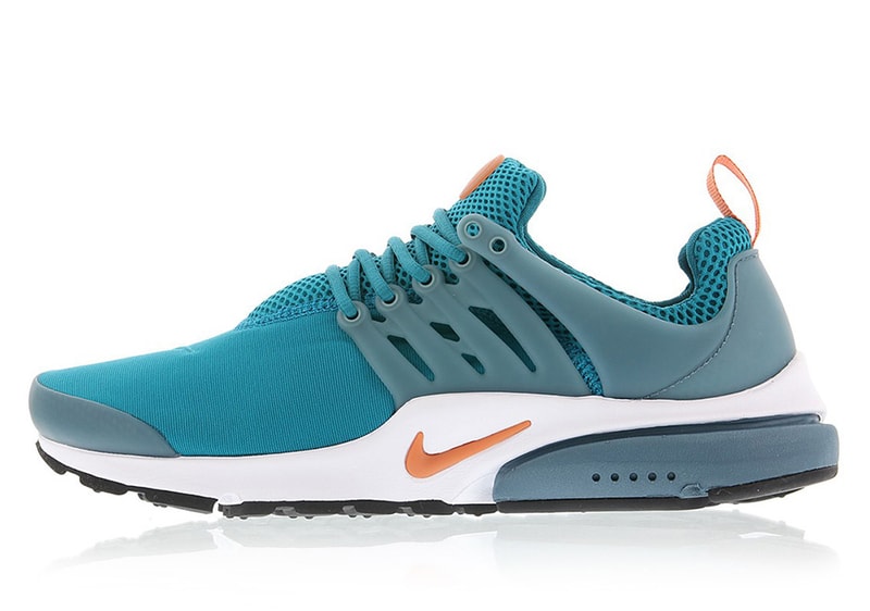 The Nike Air Presto Teal Green Orange Miami Dolphins
