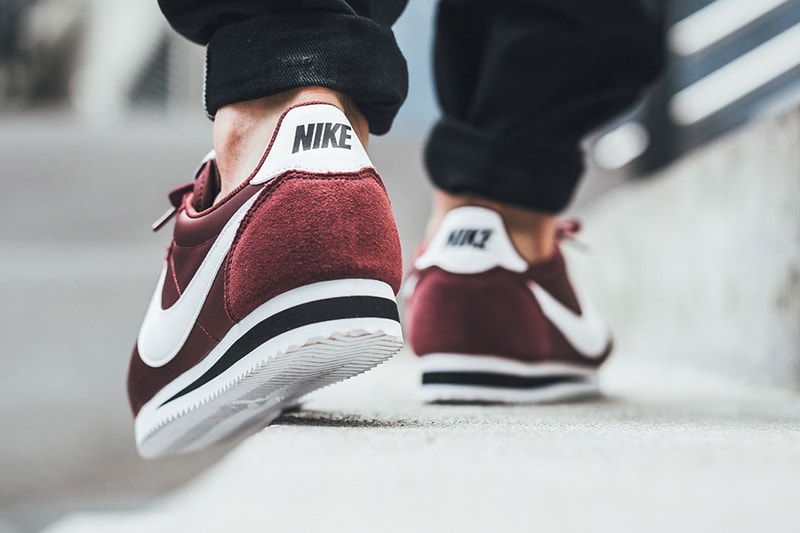 Nike Cortez in a "Dark Team Red" Colorway