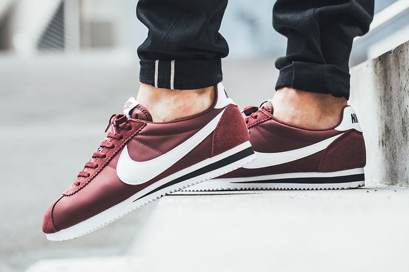 Nike Cortez in a "Dark Team Red" Colorway