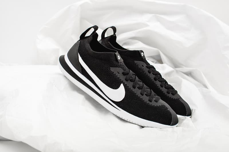 Nike Cortez Flyknit Release Date Info Black White Sneakers Footwear Shoes 2017 July