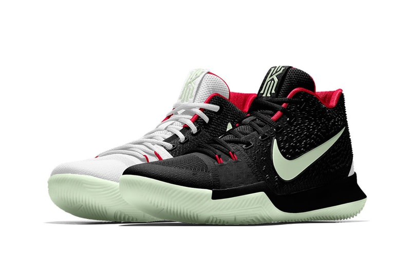 Nike Kyrie 3 Asia Tour NIKEiD Irving glow in the dark red white black green mint cleveland cavaliers cavs nba basketball china