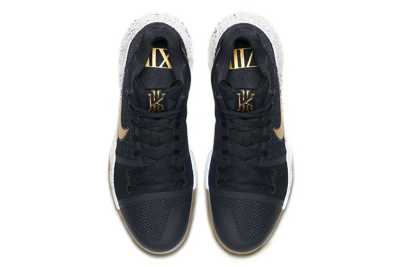 Nike Kyrie 3 Black White Gold Colorway
