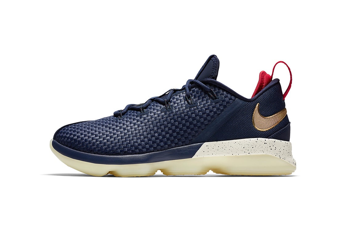 Nike LeBron 14 Low USA James Red White Blue Gold Sneakers Shoes Footwear 2017 Summer Release