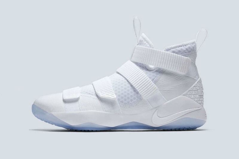 Nike Lebron Soldier 11 Triple White Strap Basketball