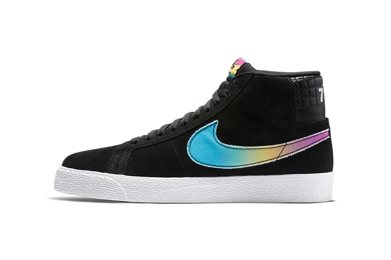 Nike SB Blazer Mid 78 17 Sneakers Shoes Footwear 2017 Release Gradient Quilted Leather Suede Black tony alva skateboard movie