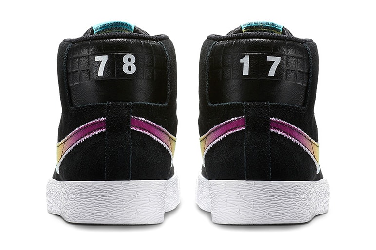 Nike SB Blazer Mid 78 17 Sneakers Shoes Footwear 2017 Release Gradient Quilted Leather Suede Black tony alva skateboard movie
