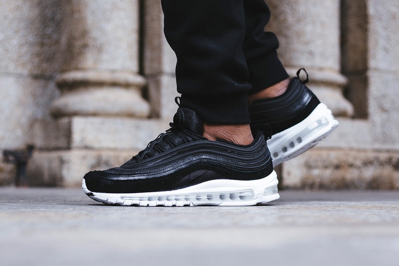 Nike Air Max 97 On Feet Navy Grey Black