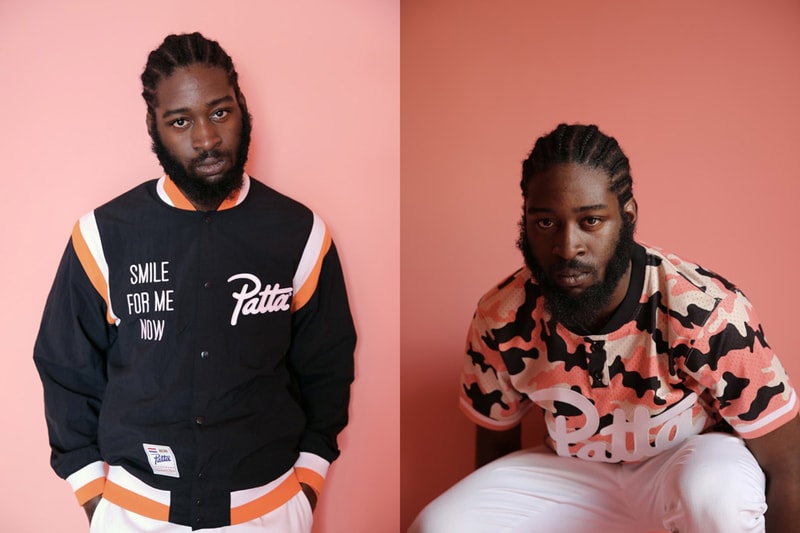 Patta Mitchell and Ness Jacket jersey 2017 summer collection range varsity mesh camo camouflage pink black burnt coral beige  