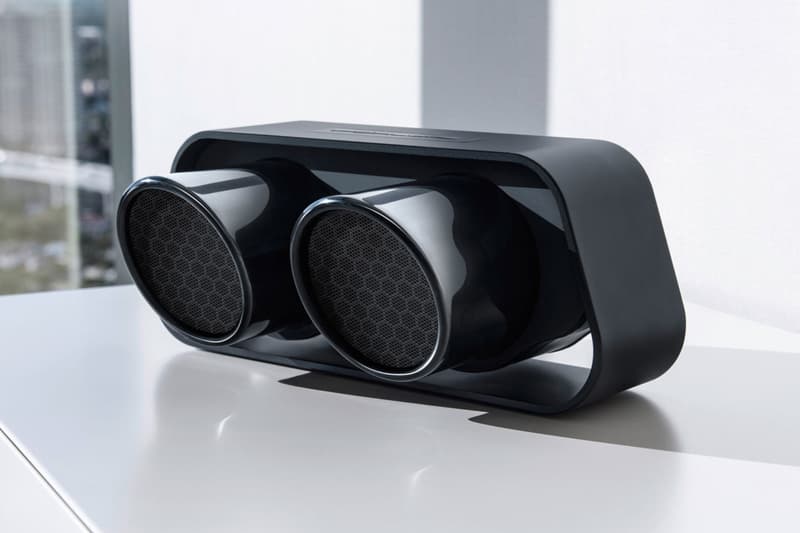 Porsche Design 911 GT3 Bluetooth Speaker dual two exhaust pipe black