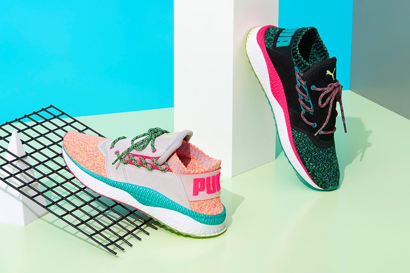 PUMA Tsugi Shinsei 90s Pack Black Grey Sneakers Footwear Shoes 2017 July Release Info Date pink peach knit turquoise blue