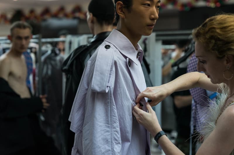 Raf Simons 2018 Spring Summer Runway Show Backstage New York Fashion Week Men's