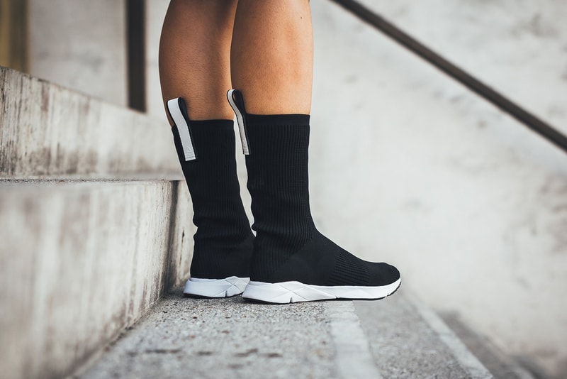 Reebok Sock Runner Ultraknit On Feet Black