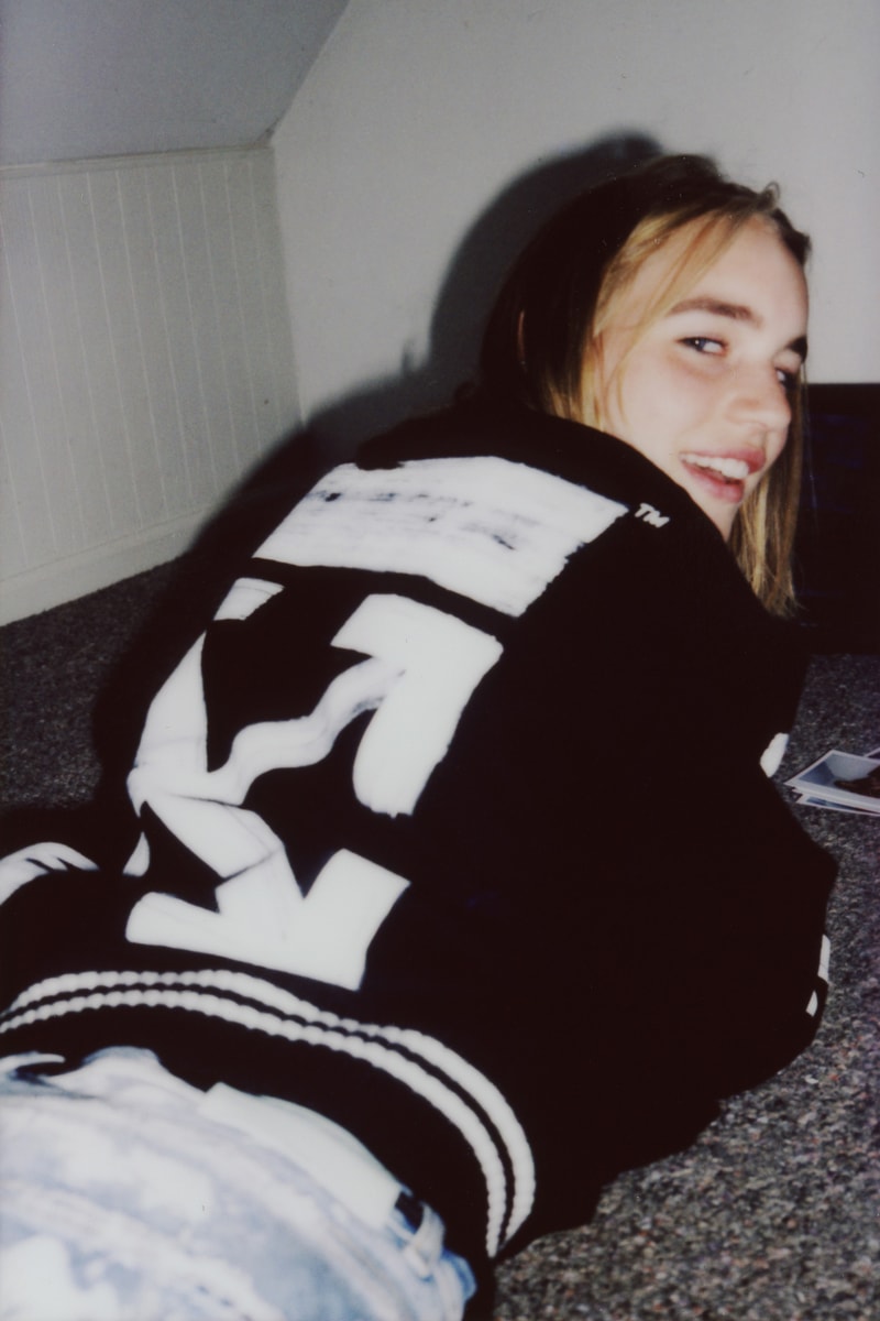 RSVP Gallery Off-White™ 2017 fall winter editorial lookbook store retail couple man woman virgil abloh jean jacket peace seeing things