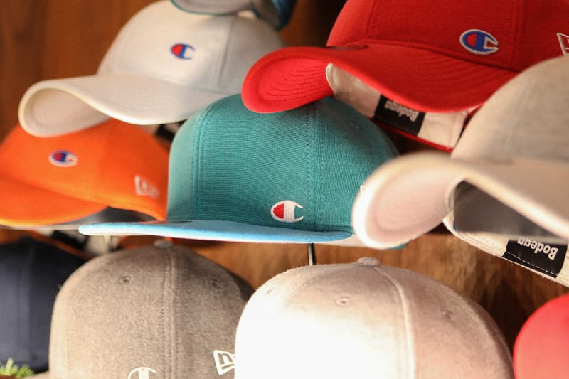 SERIES by Bodega Repurposes Reverse Weave Champion Sweats Into a Collection of Caps