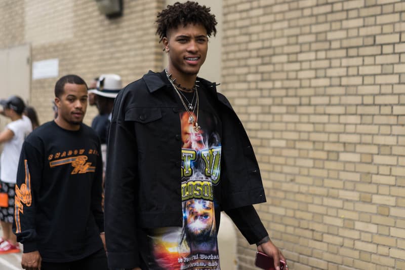 Streetsnaps New York Fashion Week: Men's Street Style Day 3 Off White Louis Vuitton Nike Gucci