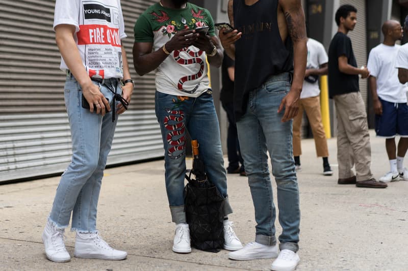 Streetsnaps New York Fashion Week: Men's Street Style Day 3 Off White Louis Vuitton Nike Gucci