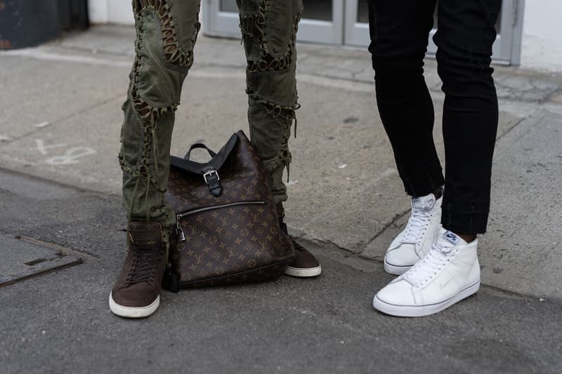 Streetsnaps New York Fashion Week: Men's Street Style Day 3 Off White Louis Vuitton Nike Gucci