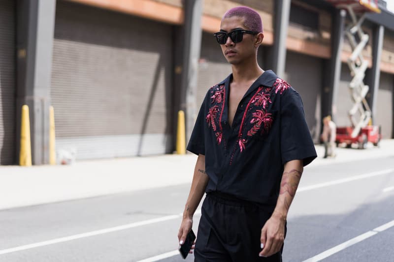 Streetsnaps New York Fashion Week: Men's Street Style Day 3 Off White Louis Vuitton Nike Gucci