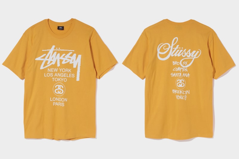 Stussy World Tour New York Los Angeles Tokyo Paris T-Shirt Adult Size large