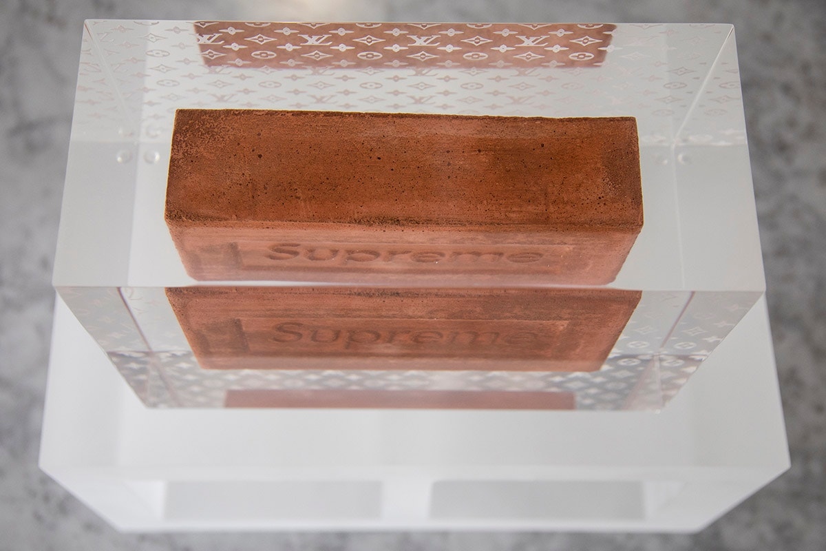 Supreme Brick Encased in a Louis Vuitton Cube