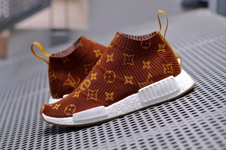 The Supreme Louis Vuitton adidas NMD is a custom featuring Louis Vuitton's  monogram and Supreme The design boasts Louis Vuitton's iconic monogram on…