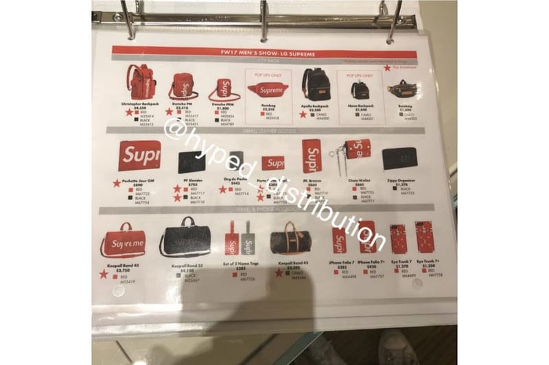 supreme x lv retail