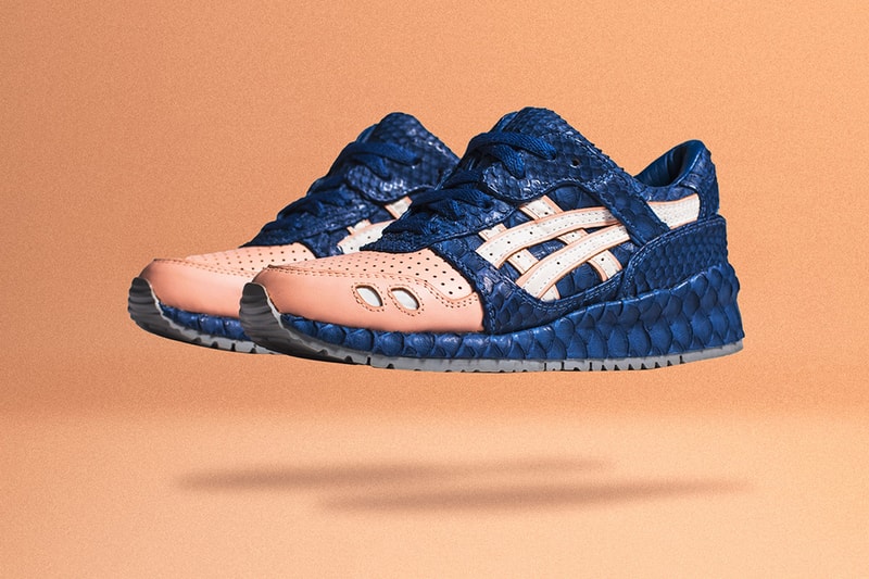 The Shoe Surgeon Ronnie Fieg ASICS GEL Lyte III Salmon Toe Python Leather Custom Sneakers Shoes Footwear