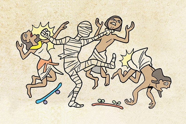 Thrasher's "Skateboard Hieroglyphics" Is a Wacky Guide to Shredding in Ancient Egypt