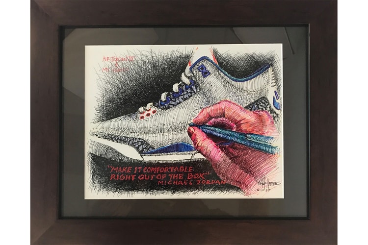 This Piece of Original Tinker Hatfield Air Jordan 3 Artwork Is Being Auctioned Off for a Good Cause