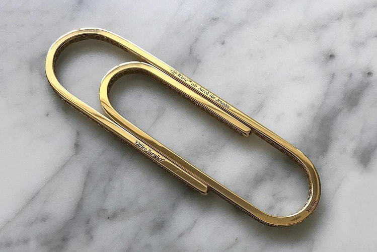 Virgil Abloh Takes to Instagram to Tease Gold Paper Clip c/o Jacob the Jeweler