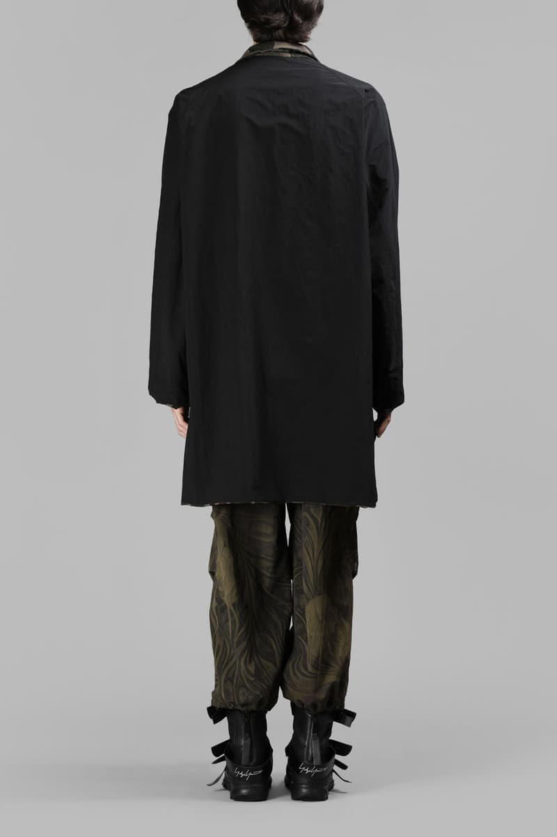 Yohji Yamamoto Reversible Patterned Overcoat