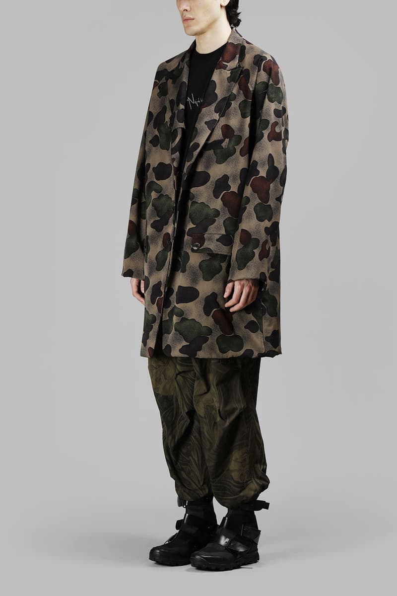 Yohji Yamamoto Reversible Patterned Overcoat