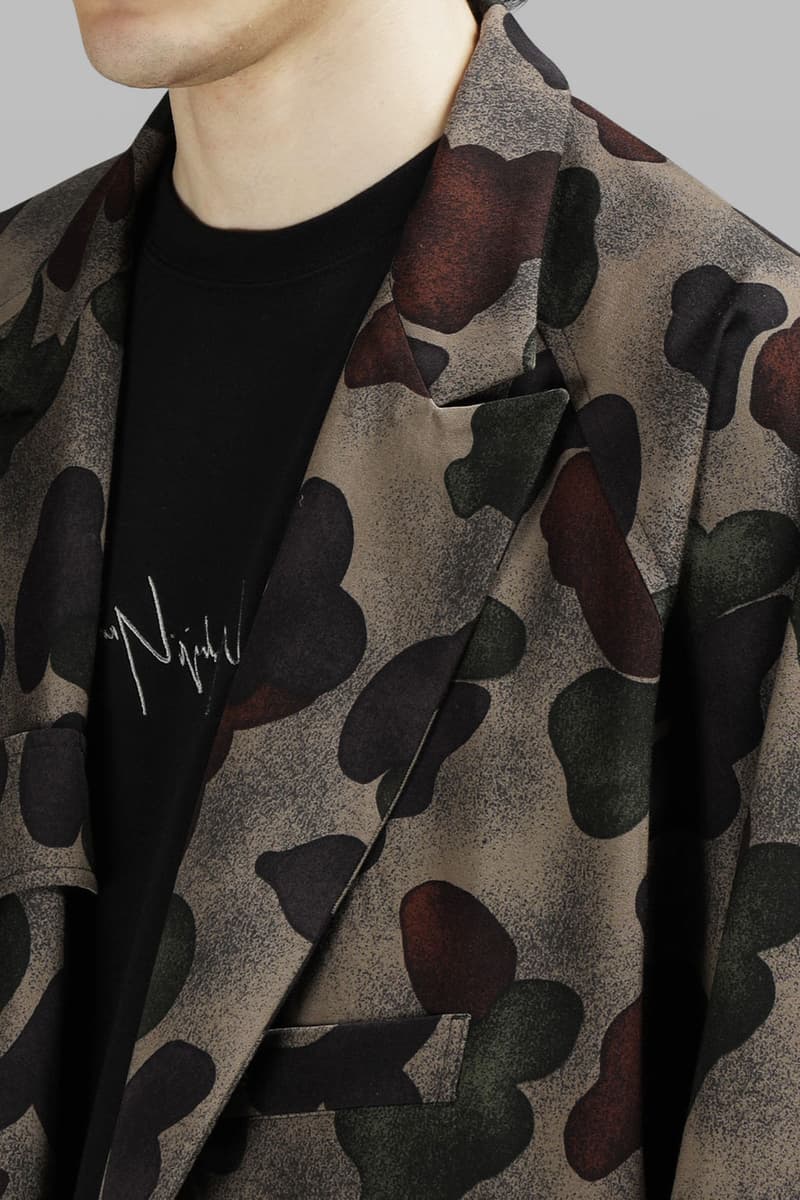 Yohji Yamamoto Reversible Patterned Overcoat