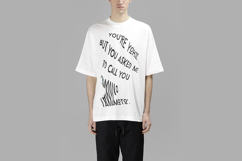 Yohji Yamamoto Unveils Witty T-Shirt Design for His Y-3 Sub-Label