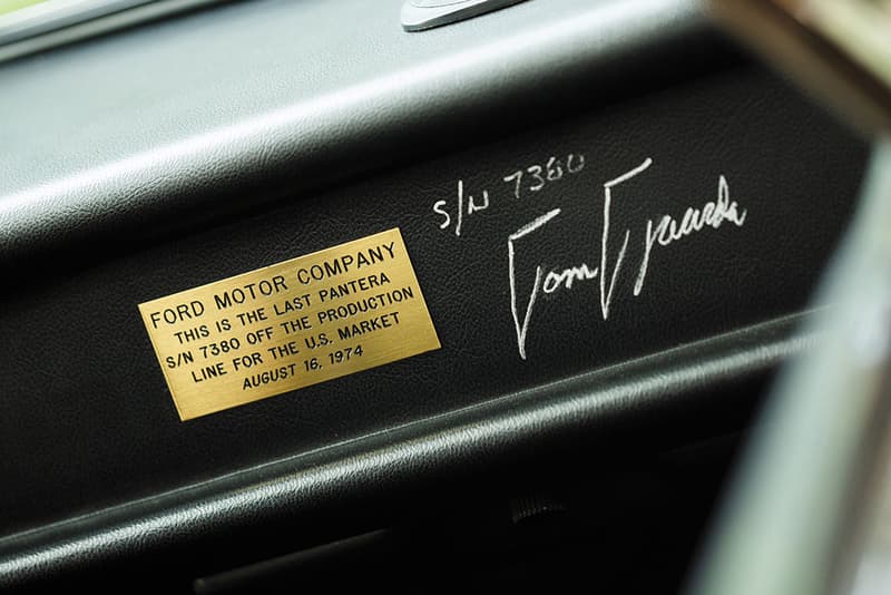 1974 De Tomaso Pantera L Auction Last Ever United States America Delivery