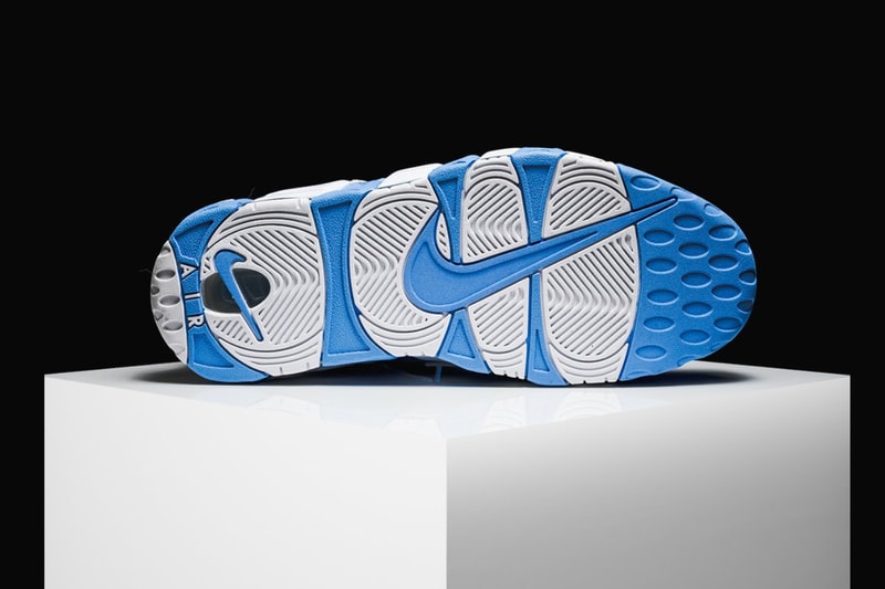 Nike Air More Uptempo University Baby Blue AIR Text on the Side