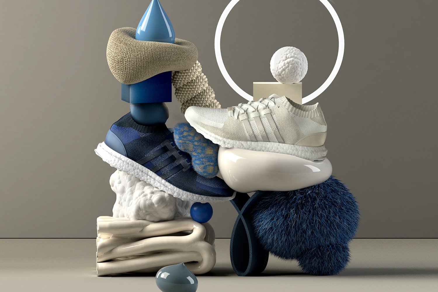 adidas Originals EQT Materials Pack Sneakersnstuff Dark Blue White boost support primeknit shapes