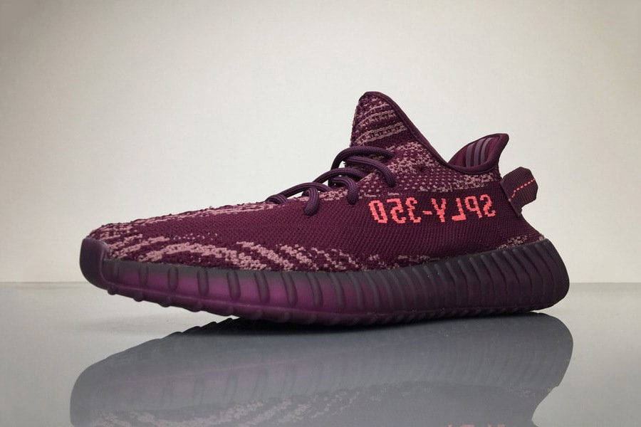 adidas YEEZY BOOST 350 V2 Red Night Images Surface purple violet plum maroon burgundy pink magenta