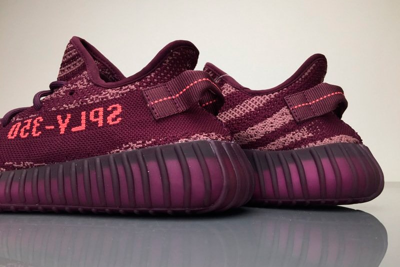 adidas YEEZY BOOST 350 V2 Red Night Images Surface purple violet plum maroon burgundy pink magenta