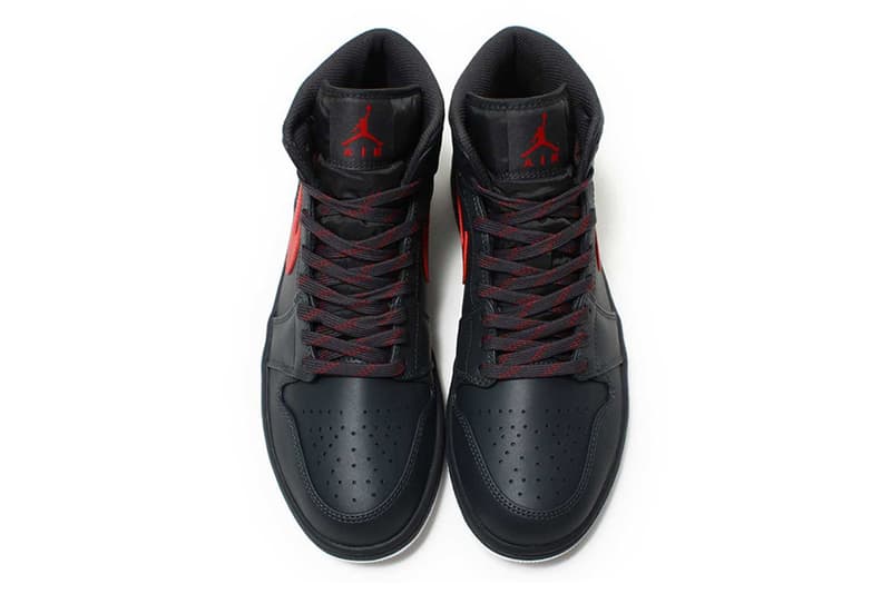 Air Jordan 1 Mid Anthracite and Gym Red