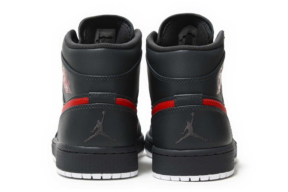 Air Jordan 1 Mid Anthracite and Gym Red