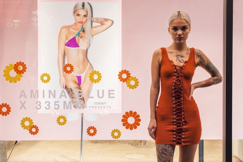Amina Blue 335mm Pop Up Shop Nubian Japan Tour 2017 kanye west model yeezy season photography photographer portraits pictures