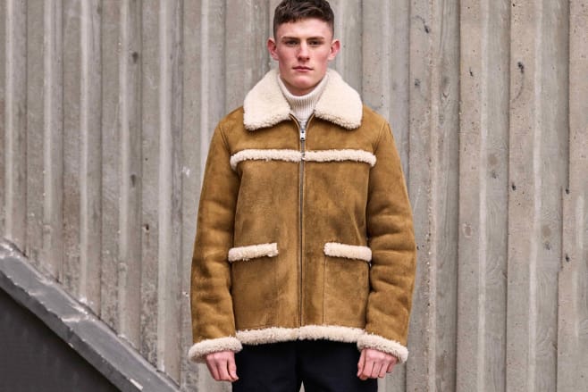 apc shearling jacket