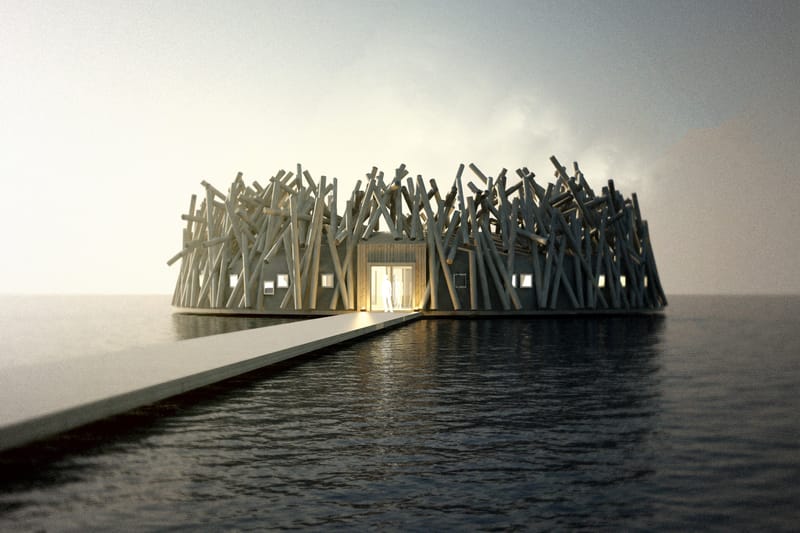 The Arctic Bath Hotel Will Float in a River Underneath the Northern Lights