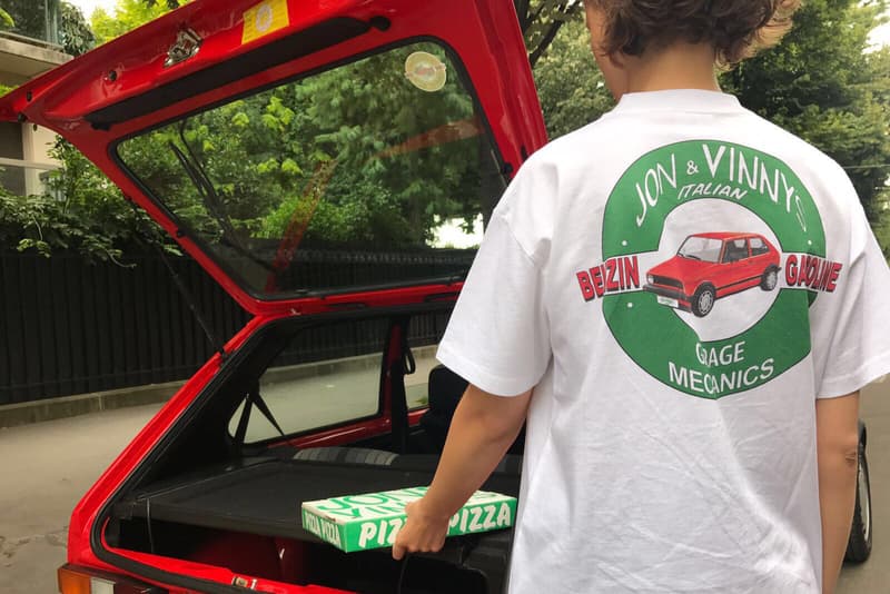 Arthur Kar L'art De L'Automobile Jon and Vinnys Pizzeria Tee pizza car restaurant fairfax ave los angeles italian garage